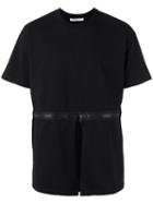 Givenchy Zip-detail T-shirt, Men's, Size: Large, Black, Cotton/viscose/polyester