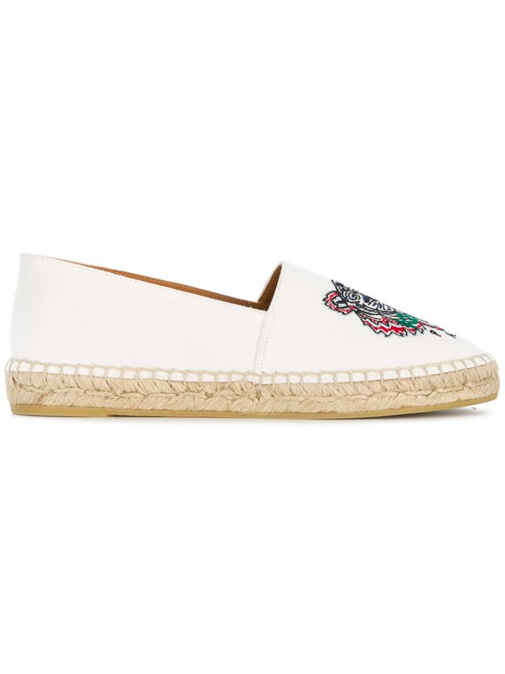 Kenzo Tiger Logo Espadrilles - White
