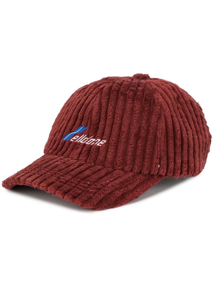 We11done Corduroy Baseball Cap - Red