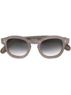 Slave To Ancestors Distressed Leather Sunglasses - Grey