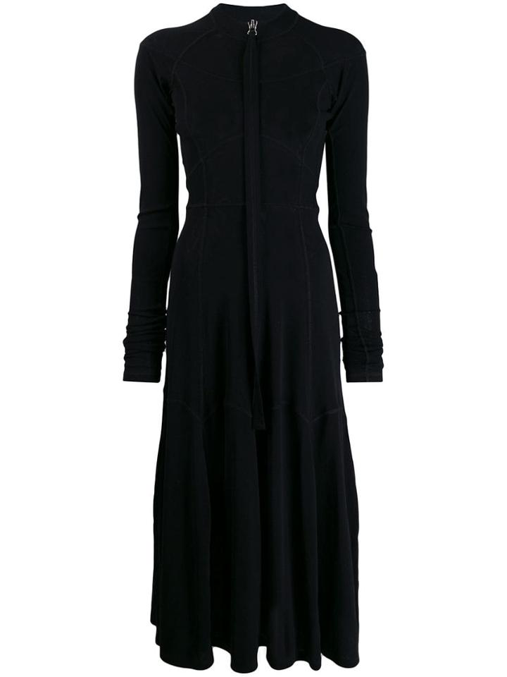 Jil Sander Zipped Midi Dress - Black