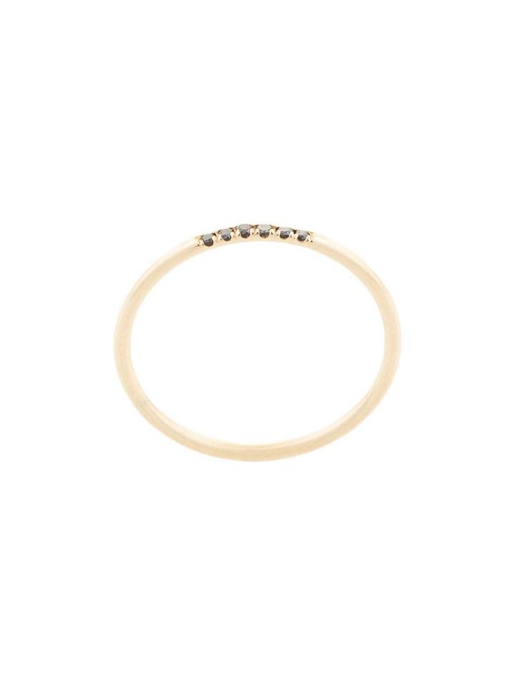 Jennie Kwon Black Diamond Embellished Ring - Gold