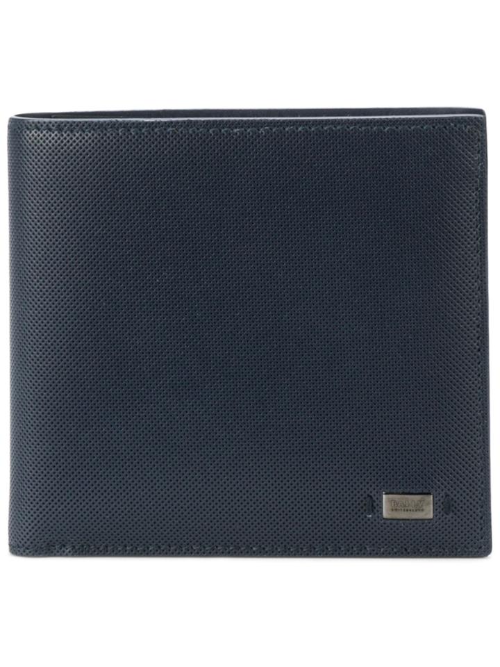 Bally Logo Plaque Wallet - Blue
