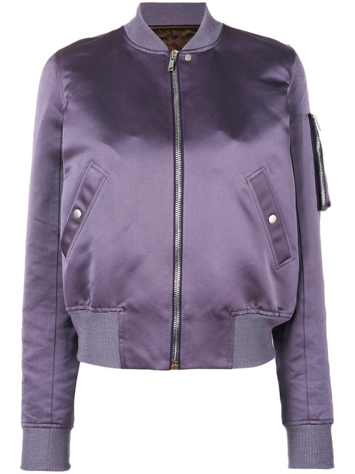 Rick Owens Padded Bomber Jacket - Pink & Purple