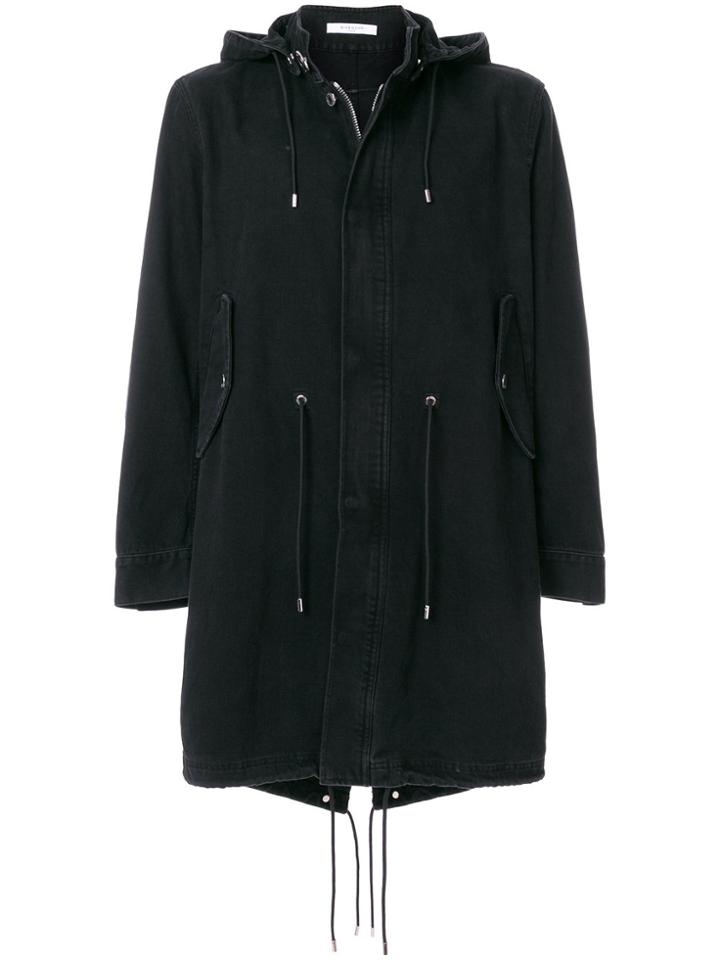 Givenchy Drawstring Parka Coat - Black
