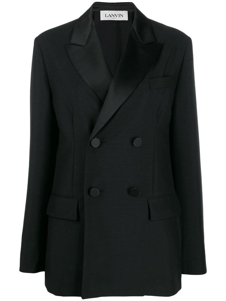 Lanvin Tailored Double-breasted Blazer - Black