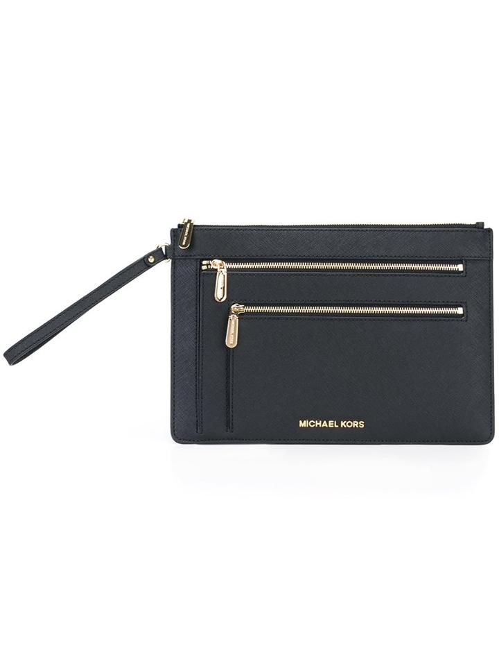 Michael Michael Kors 'jet Set Travel' Triple Clutch, Women's, Black