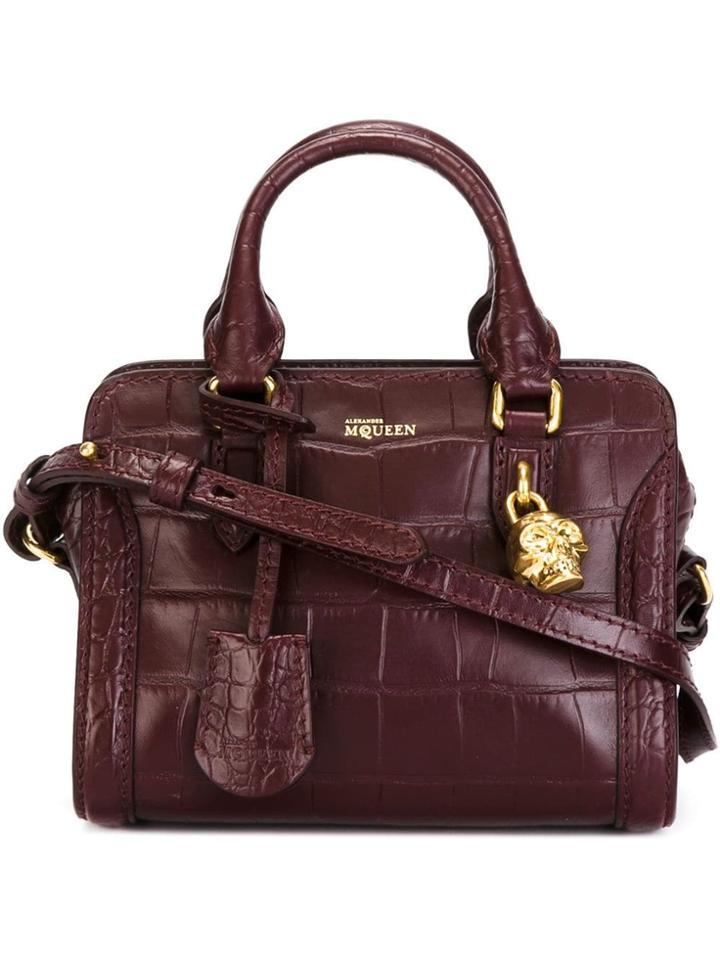 Alexander Mcqueen 'padlock' Zip Around Tote - Red