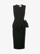 Roksanda Lauran Bow Embellished Dress, Women's, Size: 10, Black, Polyester/viscose/spandex/elastane/polyamide