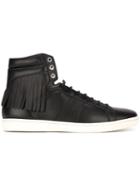 Saint Laurent Court Classic Sneakers, Men's, Size: 44, Black, Leather/rubber