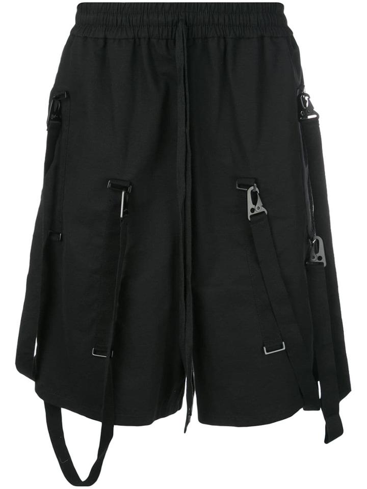Komakino Strap Detail Shorts - Black