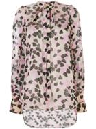 No21 Heart Printed Shirt - Pink & Purple