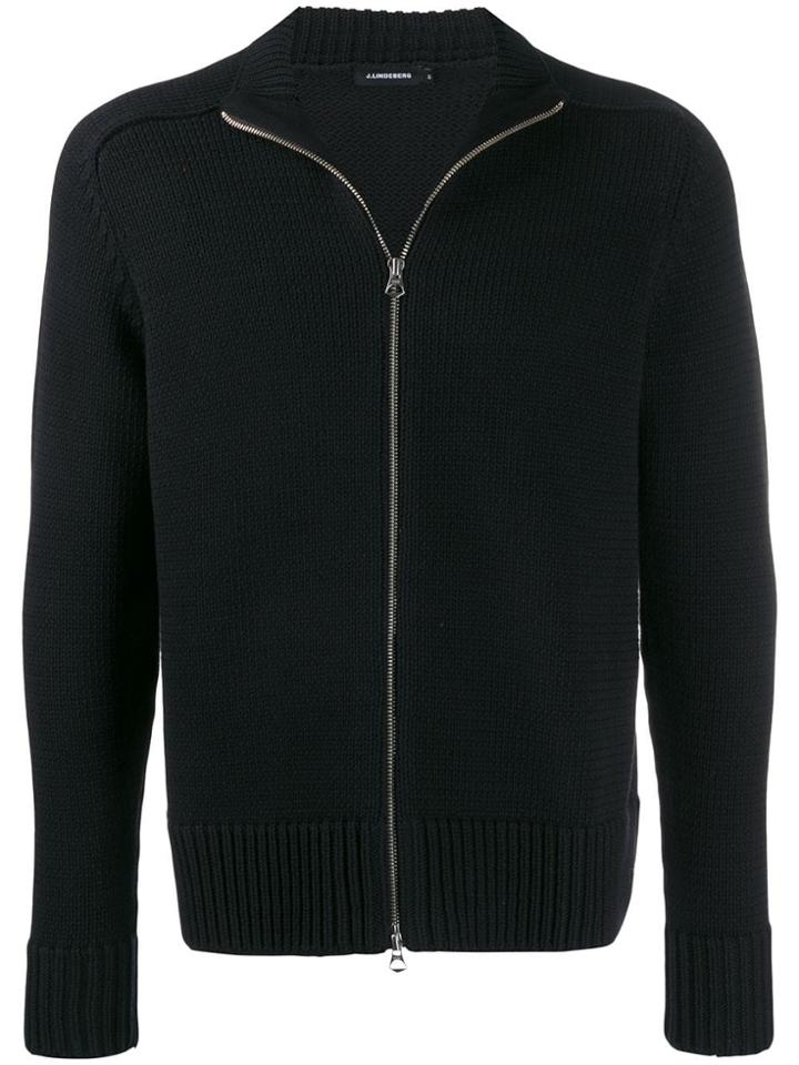 J.lindeberg Timon Zip-up Cardigan - Black