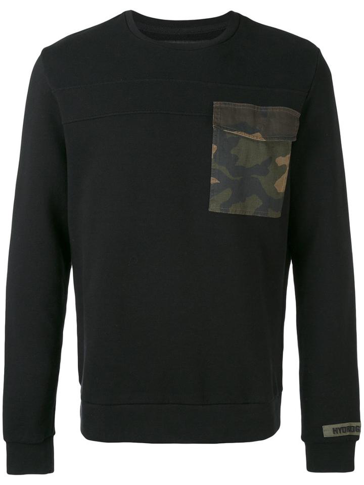 Hydrogen - Contrast Patch Sweater - Men - Cotton - L, Black, Cotton