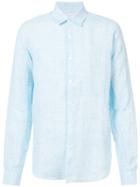 Orlebar Brown Fitted Curved Hem Shirt - Blue