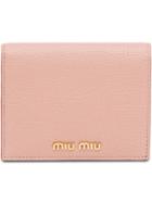Miu Miu Flap Closure Billfold Wallet - Pink & Purple