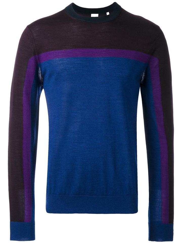 Paul Smith Colour Block Jumper, Men's, Size: Small, Blue, Merino/silk