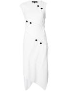 Proenza Schouler Spiral Dress With Button Details - White