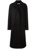 Jil Sander Single Breasted Coat, Women's, Size: 32, Black, Silk/cupro/virgin Wool