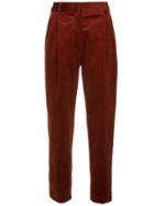 H Beauty & Youth Corduroy Cropped Trousers - Red