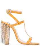 Leandra Medine Embellished Heel Sandals - Yellow