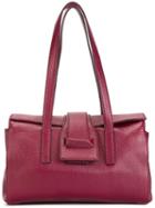 Max Mara Fold Over Fastening Tote Bag, Women's, Red