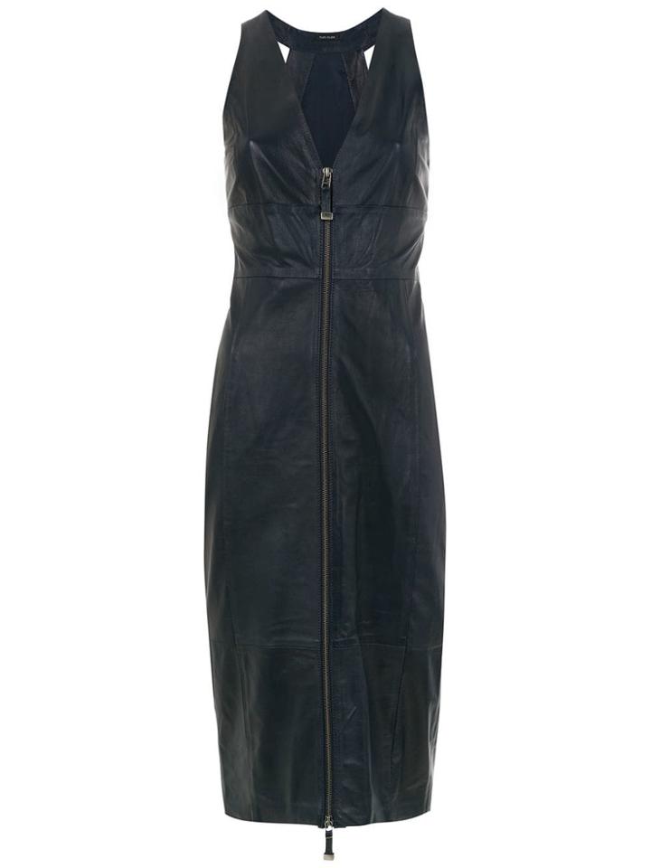 Tufi Duek Leather Midi Dress - Blue