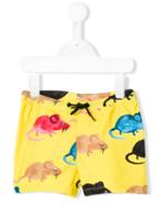 Mini Rodini Mr Mouse Swim Shorts, Boy's, Size: 7 Yrs, Yellow/orange