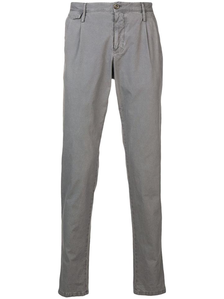 Pt01 Logo Chain Slim-fit Chinos - Grey
