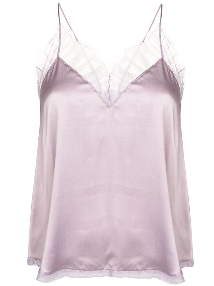 Iro Tulle Trim Camisole Vest - Purple