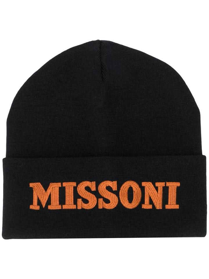 Missoni Embroidered Logo Beanie - Black