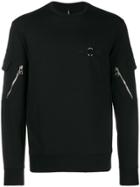 Neil Barrett Zip Detail Sweatshirt - Black