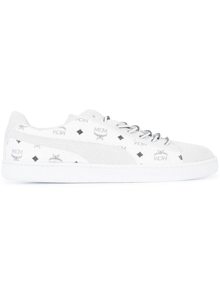 Puma Puma X Mcm Log Print Sneakers - White