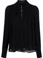 Plein Sud Lace-up Neck Blouse