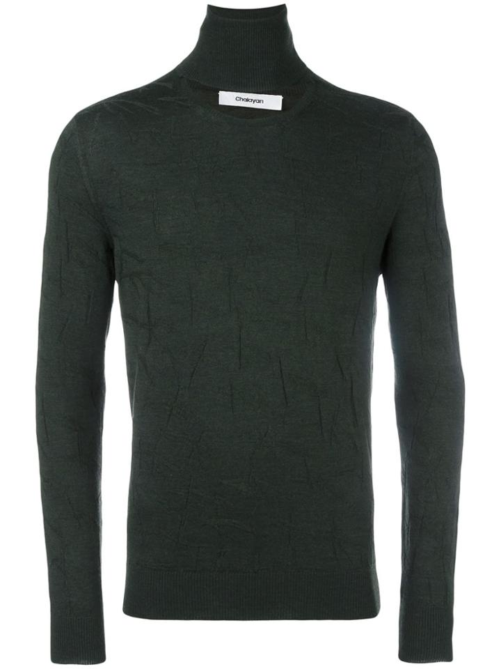 Chalayan Split Roll Neck Jumper - Green