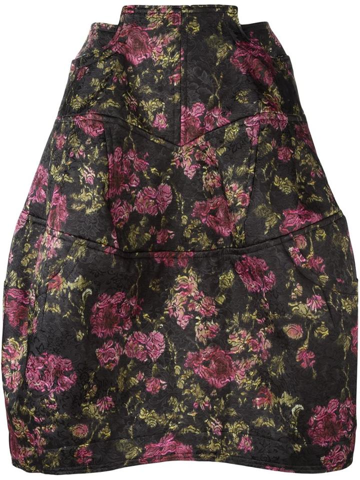 Comme Des Garçons Floral Print Skirt, Women's, Size: Medium, Polyester
