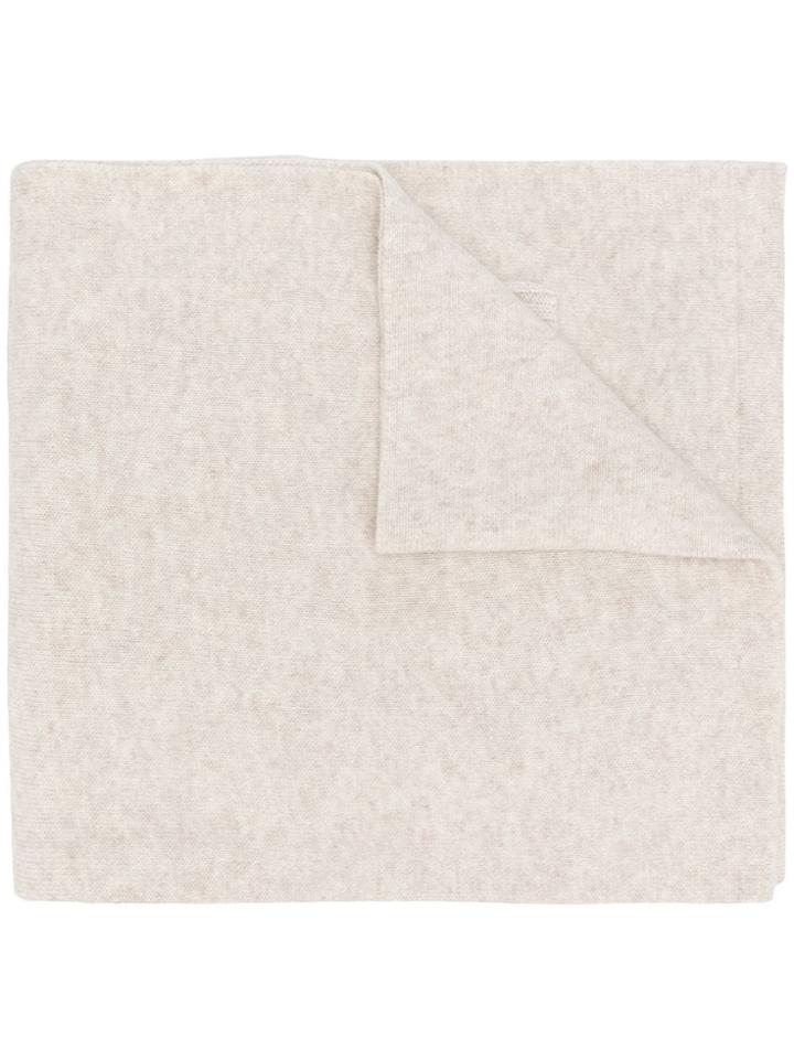 Pringle Of Scotland Ribbed Pocket Scarf - Neutrals