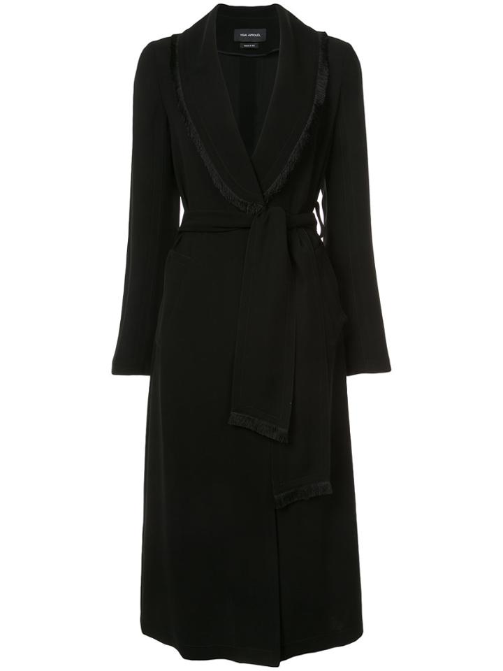 Yigal Azrouel Fringe Robe Jacket - Black