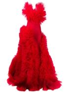 Loulou Cloud Tulle Evening Gown - Red