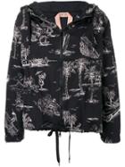 Nº21 Palm Trees Hooded Jacket - Black