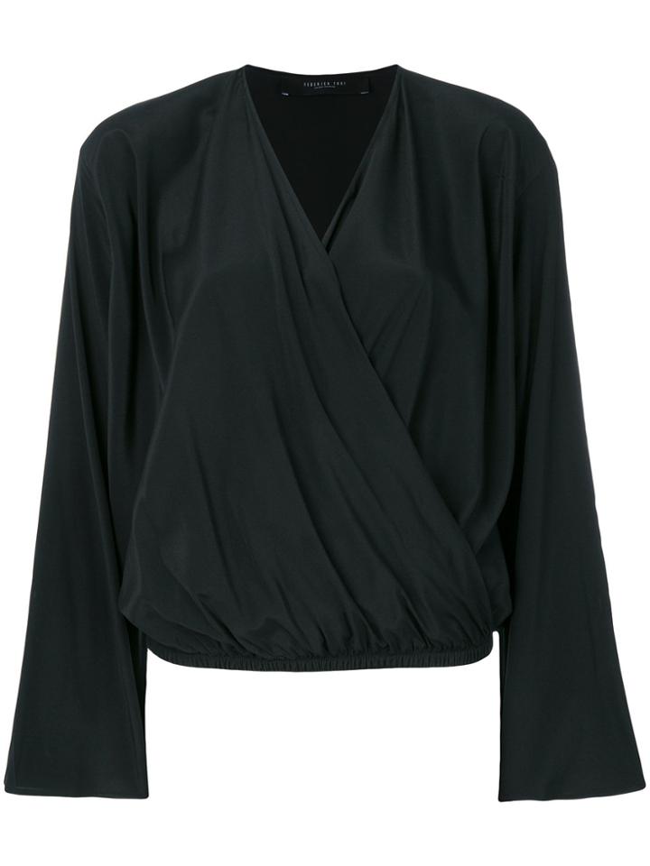 Federica Tosi Wrap Blouse - Black