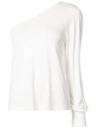 Alexis Asymmetric One-shoulder Top - White