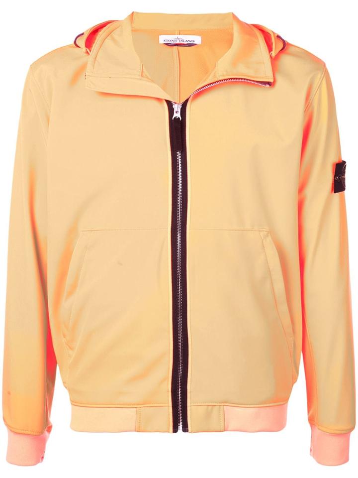Stone Island Zipped Bomber Jacket - Orange