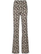 Prada Printed High Waisted Trousers - Black