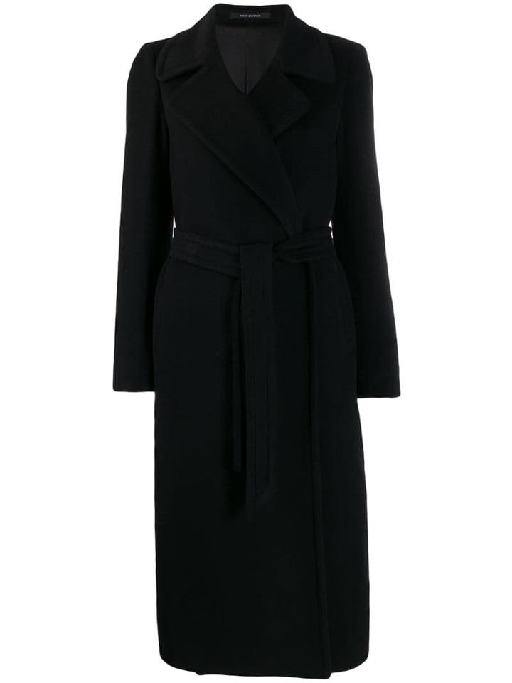 Tagliatore Belted Midi Coat - Black