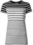 Vince Striped T-shirt, Women's, Size: S, White, Cotton/modal