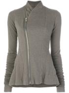 Rick Owens Lilies Fitted Zip Cardigan - Grey
