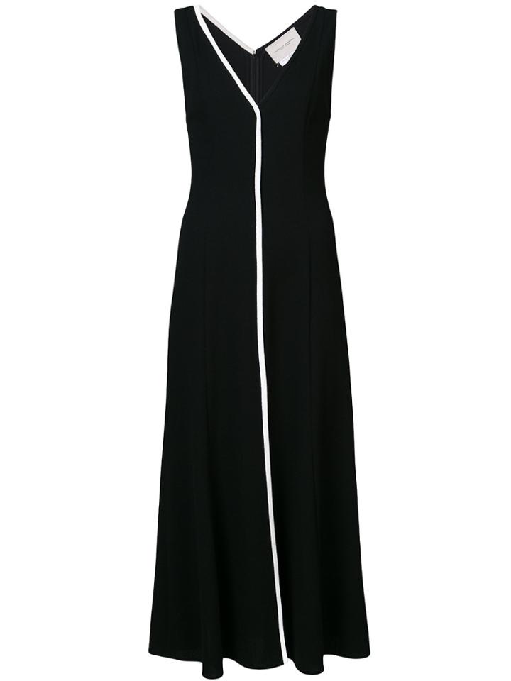 Carolina Herrera V-neck Slit Dress - Black
