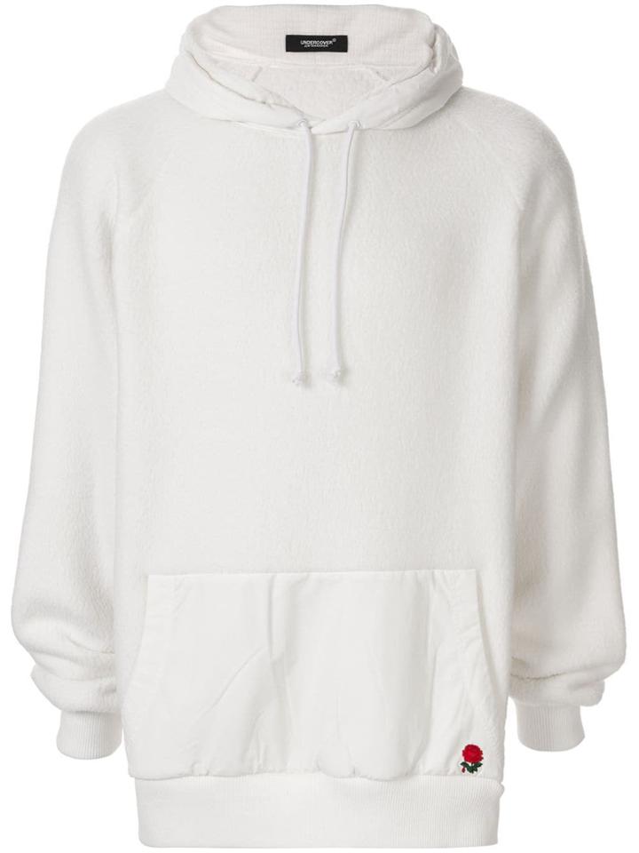 Undercover Fleeced Embroidered Hoody - Off White