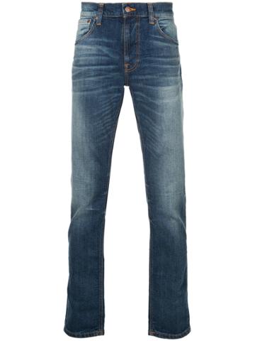 Nudie Jeans Co Stonewashed Slim Jeans - Blue